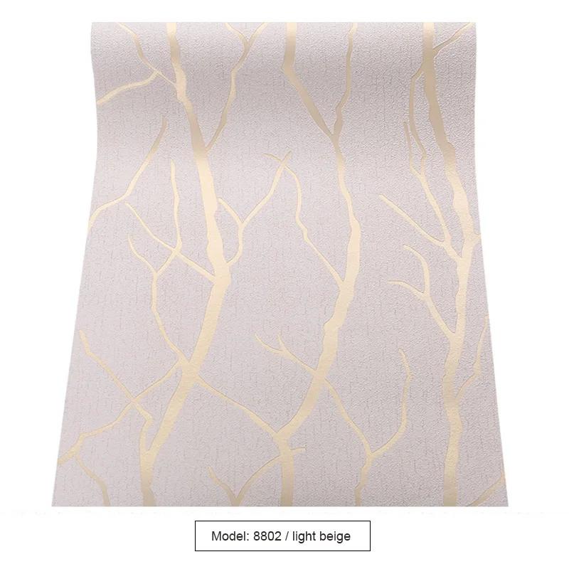 

10 метров Современные минималистичные линии Бархат из оленьей кожи 3D Обои Утолщенный нетканый материал Гостиная Высококачественные обои 10mx53cm