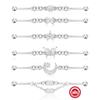 S925 Zircon Industrial Piercing Chain Barbell Thread Ear Nail