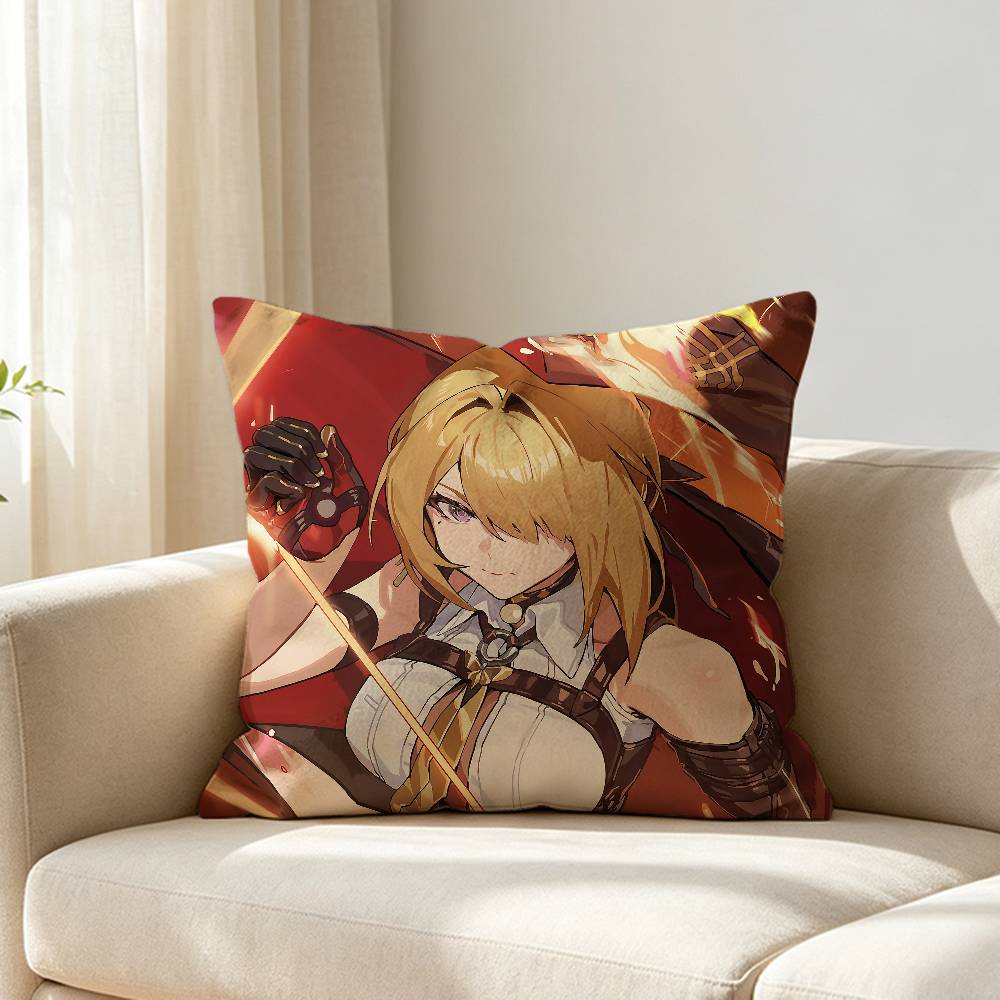 Zenless Zzz Eevelyn Custom Double Sided Print Square Pillow Cushion Cover