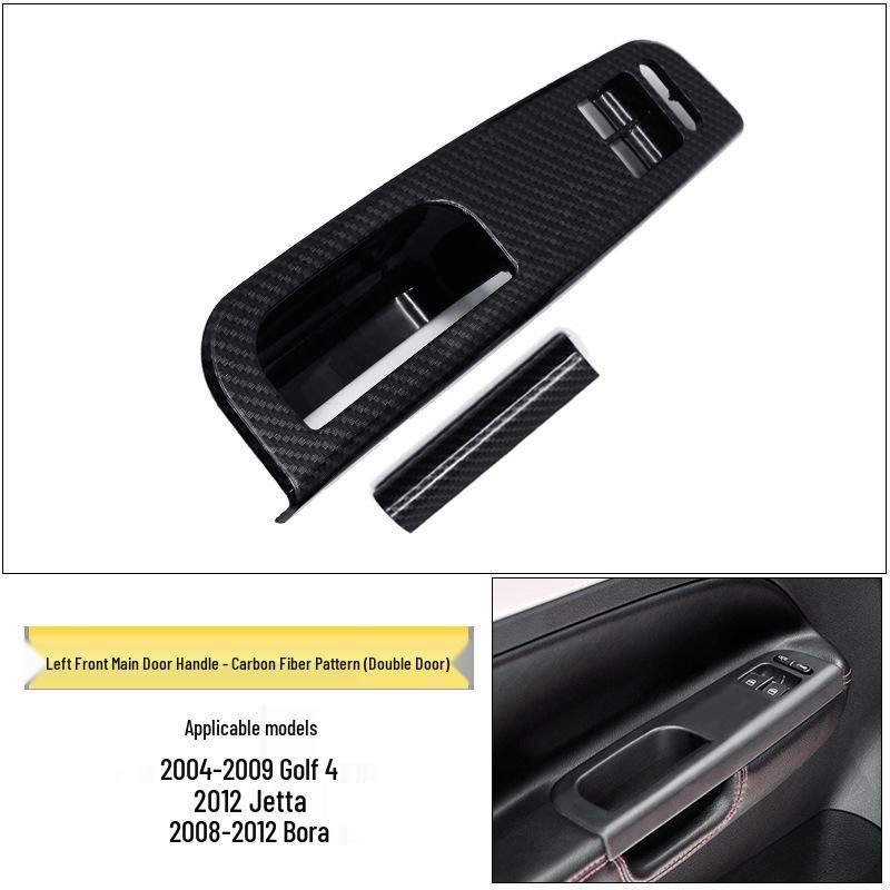 Kompatybilna wewnętrzna klamka i ramka przełącznika podłokietnika do 4-drzwiowego Volkswagena Golfa, Jetty, Bory