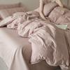 Sleeping grid full cotton long staple cotton embossed three-dimensional jacquard four piece set