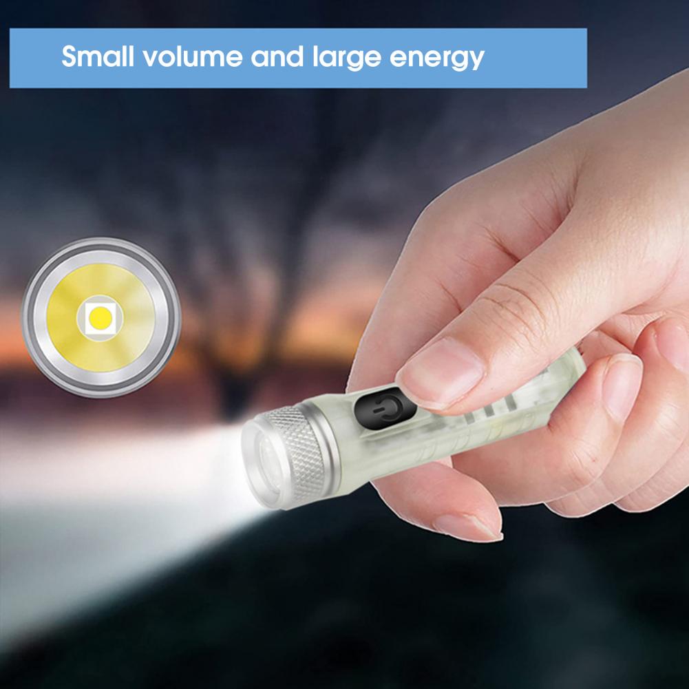 Waterproof Keychain Light Bright Long Service Life Pocket Tools Portable Mini Flashlight for Camping