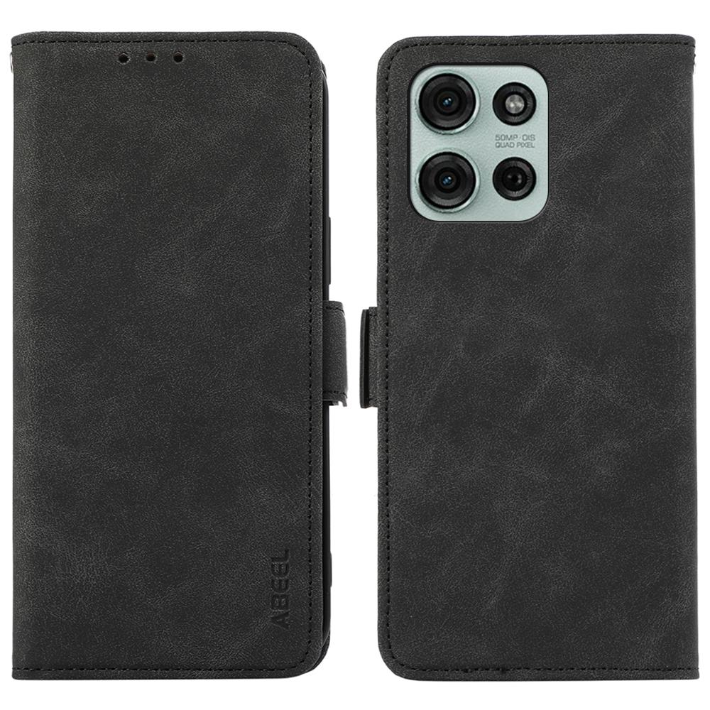 For Motorola Moto G75 5G Case PU Leather Folio Stand View RFID Blocking Phone Cover