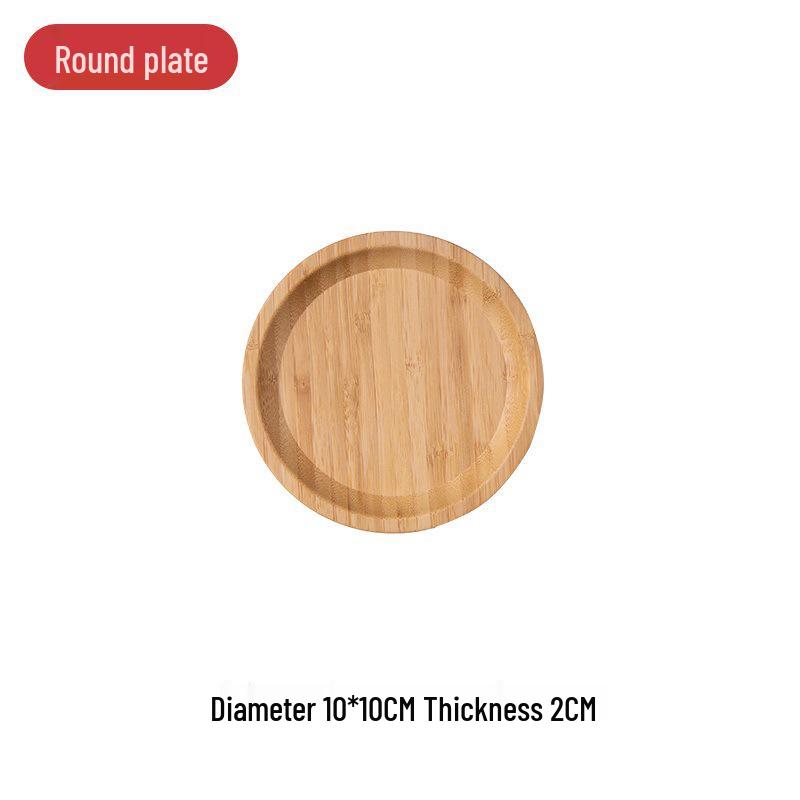 Japanese-Style Bamboo Tea Tray - Rectangular & Round Design for Home, Fruit, and Snack Serving