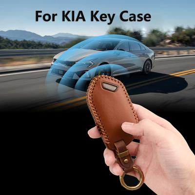 Brown Retro Leather For Kia Ev9 Picanto Sorento Mq4 Carnival Ka4 Morning K5 Carens 5 6 7 8 9 Button Car Key Case Cover Fob