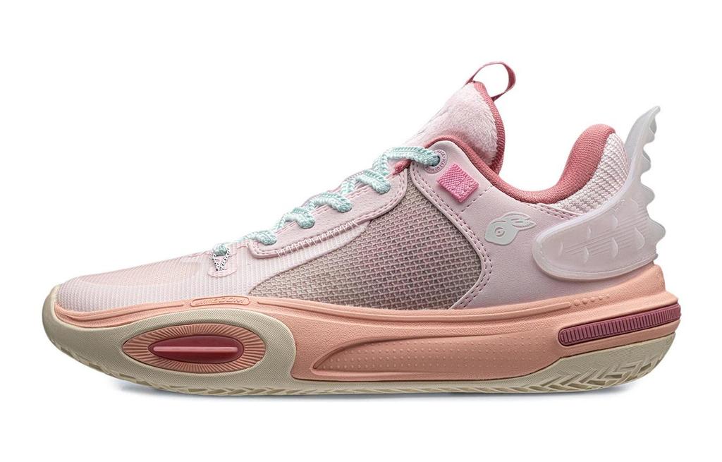 Li Ning All City 11 Youth Abrasion Resistant Breathable Low top Children's Basketball Shoes Rose Pink ABPT005-5