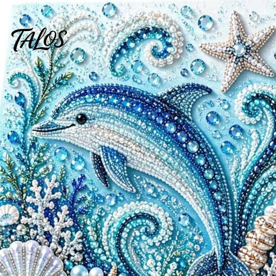 DIY Faux Pearl Painting Kit Ocean Kit, Marine Life 3D Art Coastal Wall Decor Sea Turtle Fish Picture Craft Set for Adults, Home Beach House