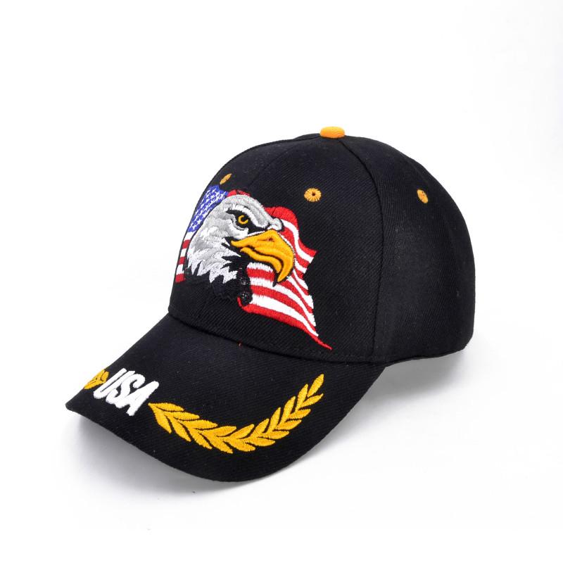 Korean Fashion Sunshade Cotton USA Eagle Embroidery Baseball Cap