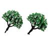 10pcs Model Trees Train Railroad Diorama Wargame Park Scenery Scale 50 color green
