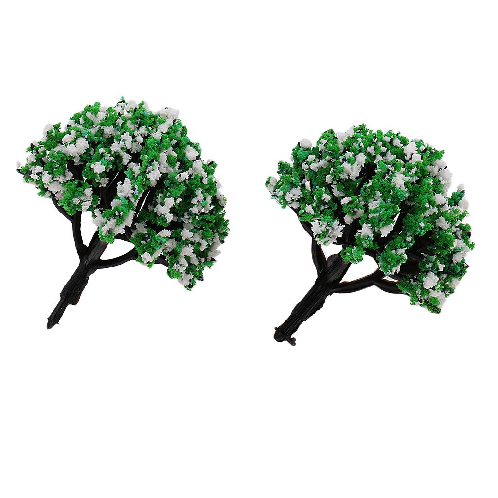 10pcs Model Trees Train Railroad Diorama Wargame Park Scenery Scale 50 color green
