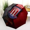 Wzór Stoke City FC, automatyczny składany parasol, przenośna i składana konstrukcja, 8 żeber, prezent na Boże Narodzenie lub urodziny.