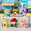 Mekensm Micro-Particle Building Blocks Educational Vending Cart Model Toy for Kids