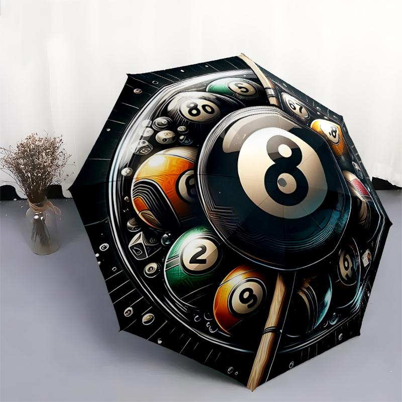 1PC billiards Umbrella Portable Folding Umbrella Iron Frame Hole Bone Structure Outdoor Home Umbrella A9