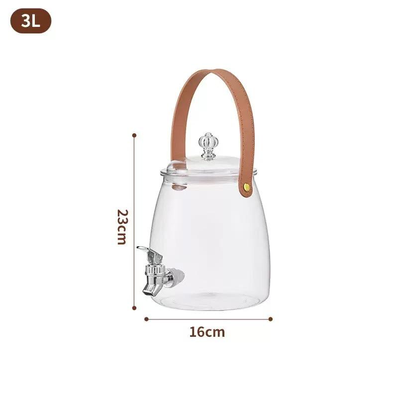 Large Capacity Household Cold Water Kettle with Faucet for Juice, Tea, or Wine Soaking