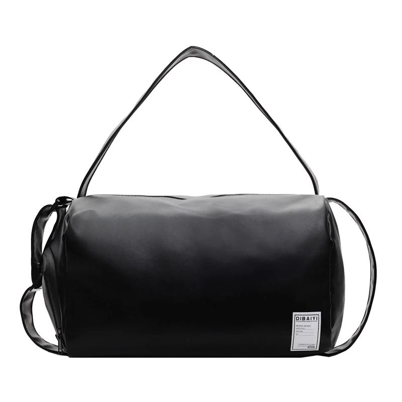 

Fashi Zipper Solid PU Large Capacity Travel Bags 2026 High Quality Simplicity Waterproof Luxury Leisure Vacati Shoulder Bags чёрный
