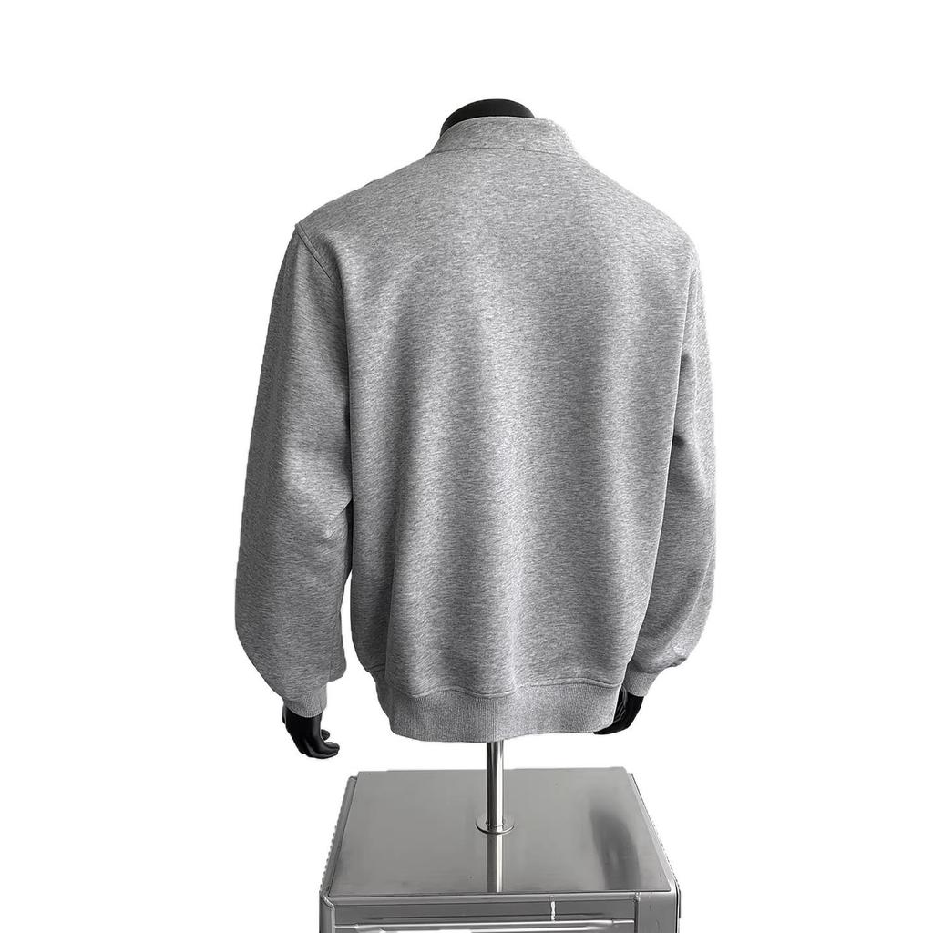 Men's Half-High Collar Hoodie: Autumn/Winter American Style, Heavyweight, Trendy Long Sleeve Top