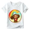 Vintage Soviet Cartoon T-shirt: Cheburashka Design Russian Polyester Graphic Personalized Printed Women Unisex Summer MenT-Shirt
