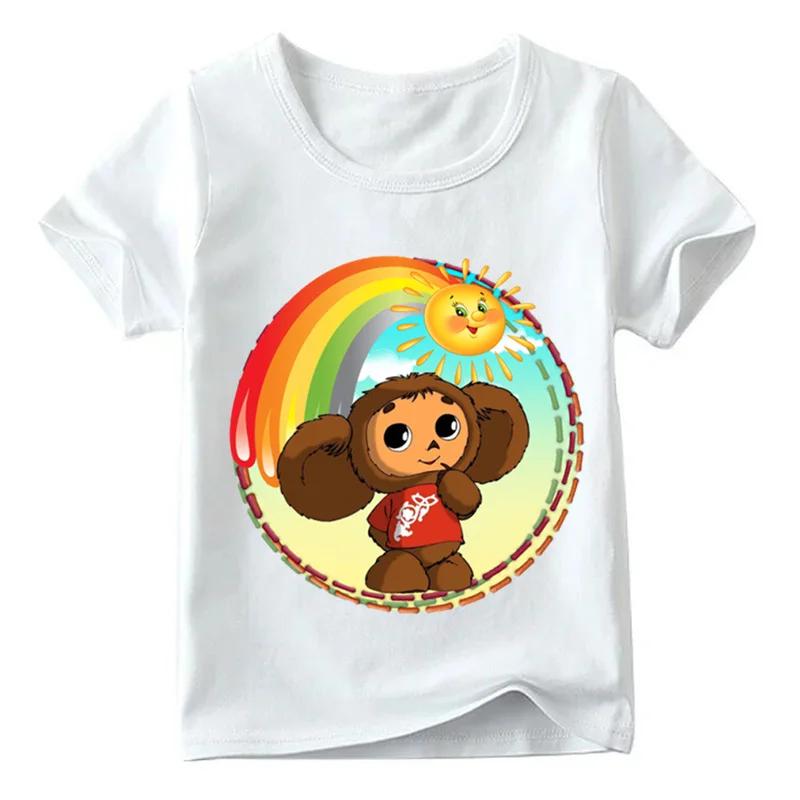 Vintage Soviet Cartoon T-shirt: Cheburashka Design Russian Polyester Graphic Personalized Printed Women Unisex Summer MenT-Shirt