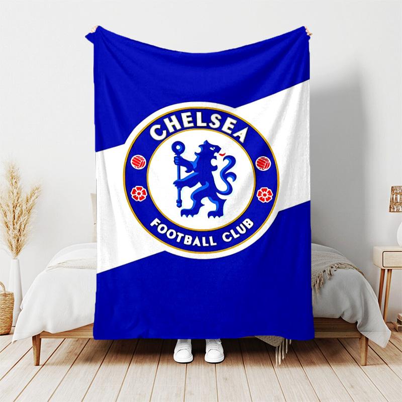 1pc Blanket - Chelsea FC logo Print Design, Lightweight Blanket for Sofa, Bed- Soft &Warm, Gift for All Seasons