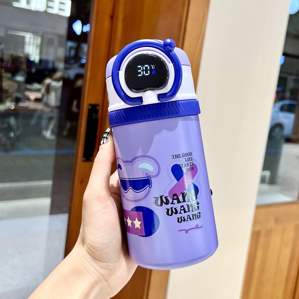 Childrens Smart Thermal Retention Cup for Girls Cute High-looking Straw Cup for Grade School Students Large-capacity Portable Water Drinking Cup