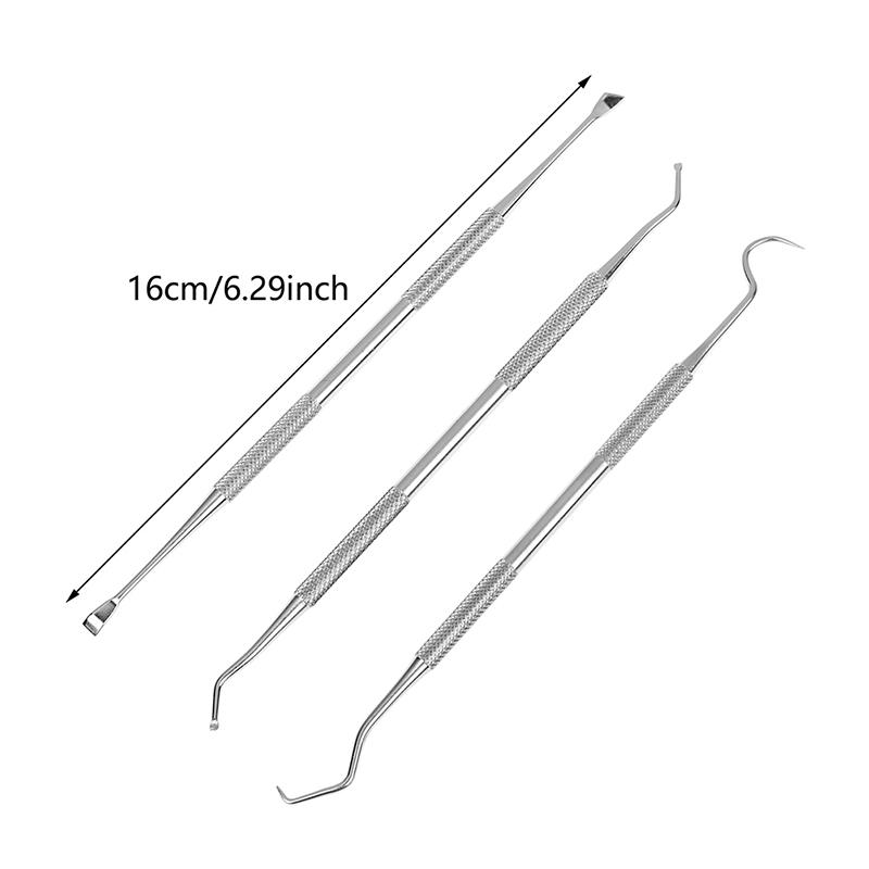 3Pcs/Set Stainless Steel Double Ends Dentist Teeth Clean Hygiene Explorer Probe Hook Pick Dental Tools Products