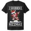 Ugly Christmas Tshirt Skibidi Rizzmas Santa Brainrot Unisex Tshirt