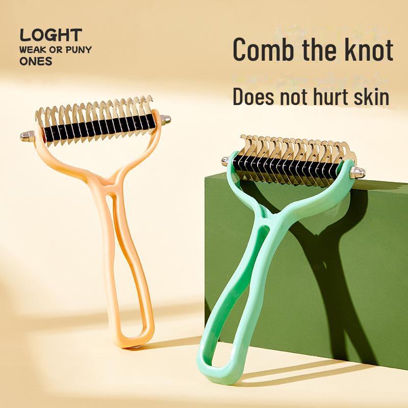 

Dual-Sided Stainless Steel Pet Hair Remover & Detangling Comb for Cats and Dogs small