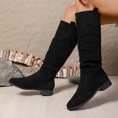 Fashion Ladies Shoes 2025 Fashion Slip-on Women's Boots New Round Toe Modern Boots Women Winter Plus Size Comfortable Knee-High Boots