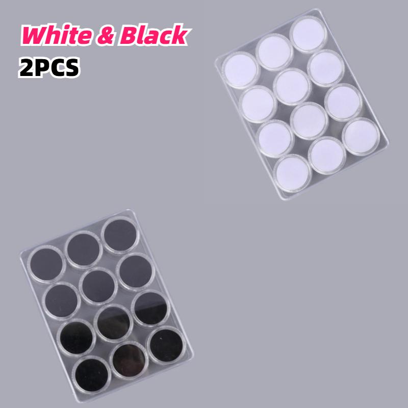2Pcs Transparent Round Gemstone Display Collection Storage Box Jewelry Gems Loose Diamond Container Jar Organizer Tray Case&Lid