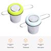 Heat Resistant Teas Strainer with Folding Handle 304 Stainless Steel And Silicone Materials Brewing Basket with Lid