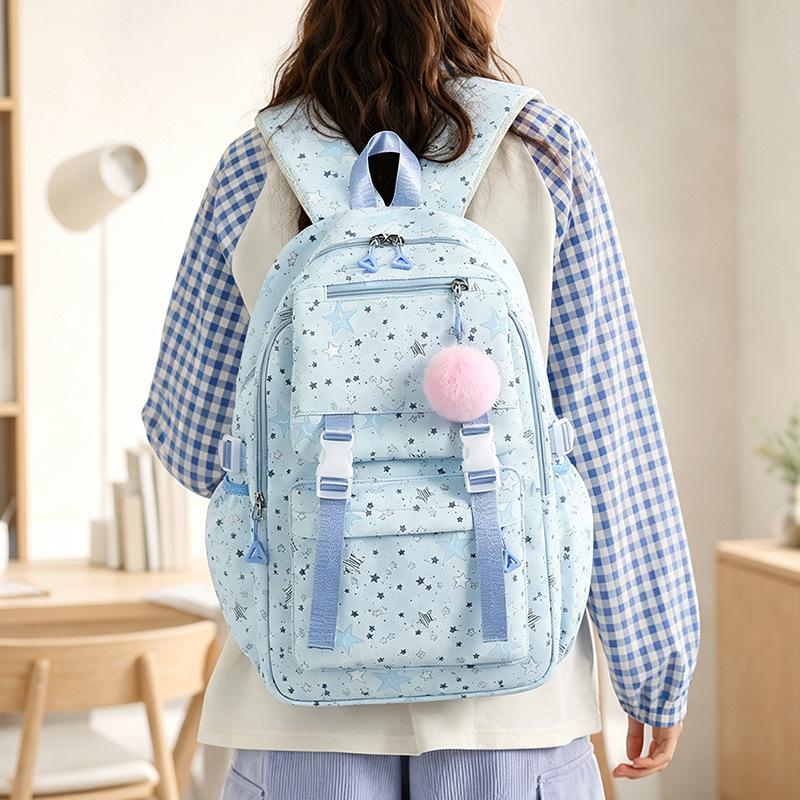 Zaino Scolastico Stampato Leggero ed Elegante per Studenti, Spaziosa Borsa a Tracolla Cartoon per Campus e Pendolarismo