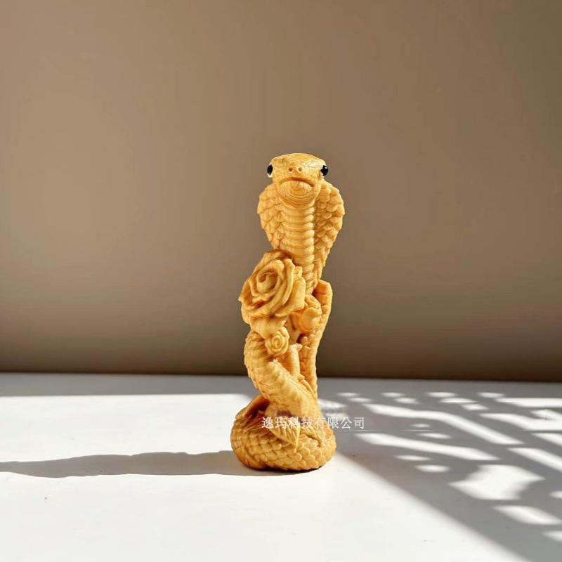 Miniatur Holz Tierkreiszeichen Schlange Figuren Niedliche Tier Schlüsselanhänger Anhänger Büro Schreibtisch Zuhause Dekor Geburtstag Geschenk Kinder Event Souvenir