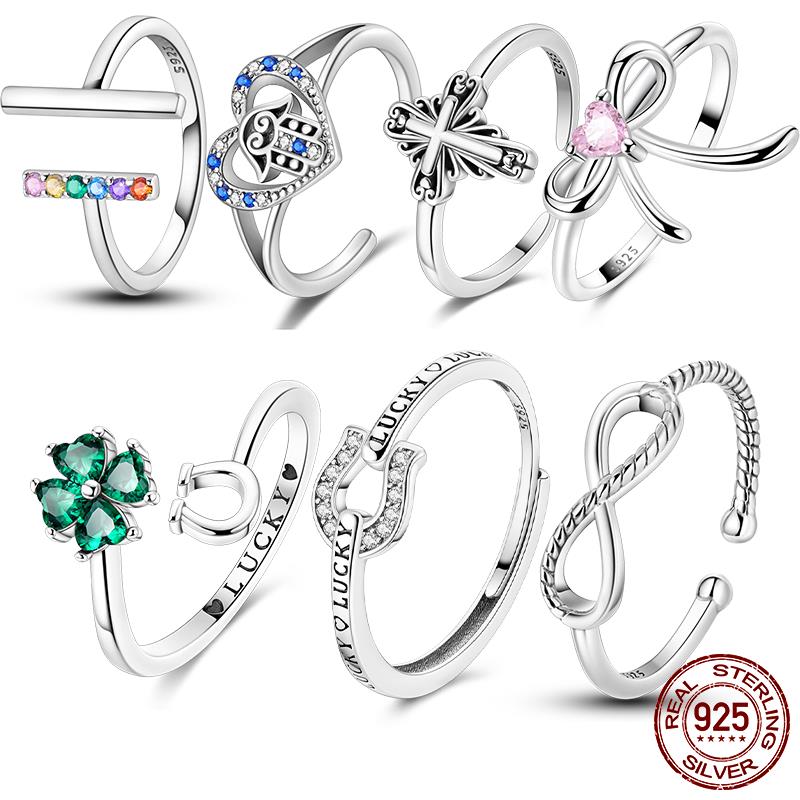 Kupfer Verstellbarer Ring Kleeblatt Hitze Kreuz Authentischer Fingerring Ideal Für Frau Schmuck Jahrestag Geschenk Hohe Qualität