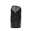 Holfredterse Outdoors Hiking Shoes Plush Men'S Leather Ankle Fur Snow Boots Winter Waterproof Work Boots 6035 Black/Grey/Green