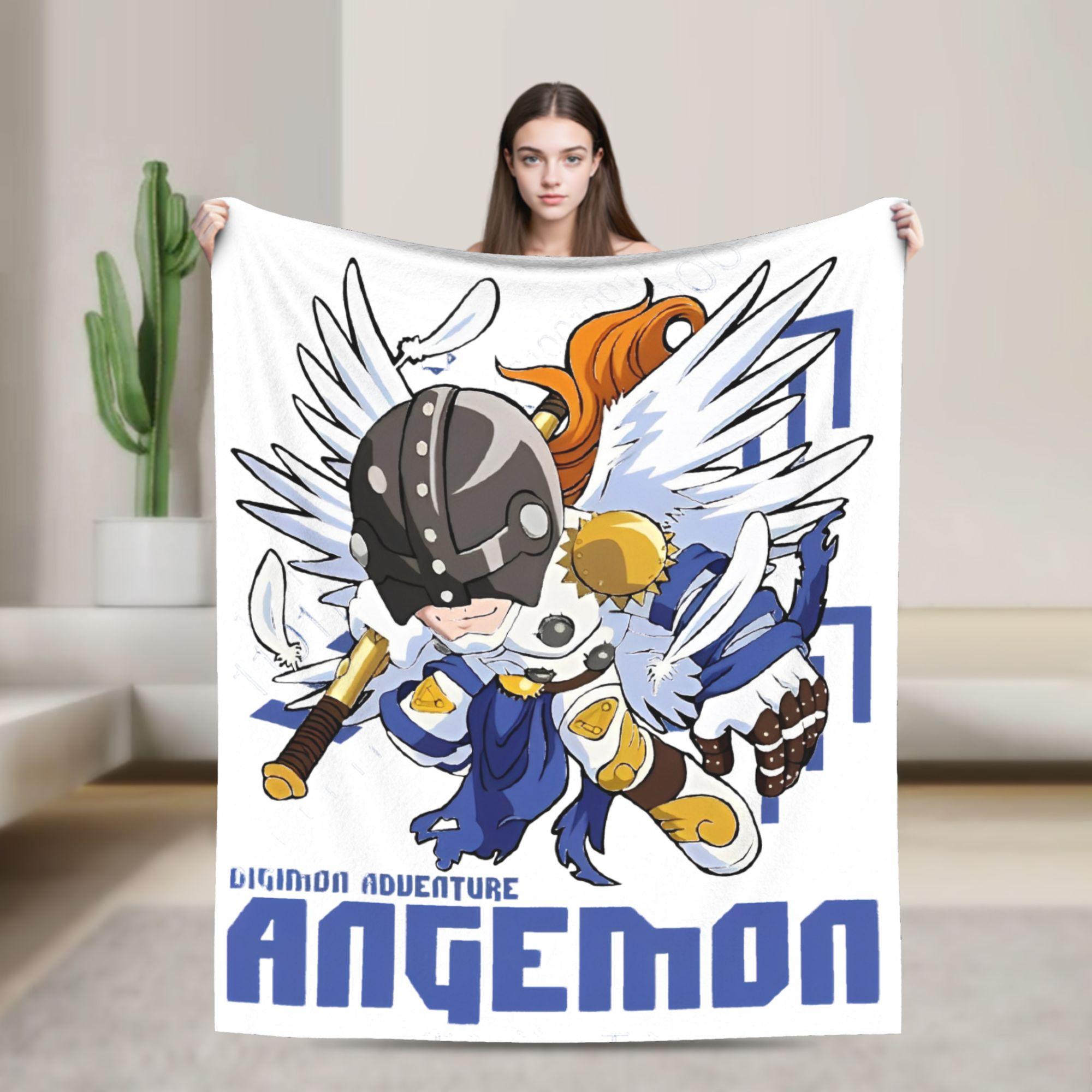Digimon Beelzemon Fullcolor Blankets Fuzzy Funny Warm Throw Blankets for Bedspread Autumn/Winter 75x90cm