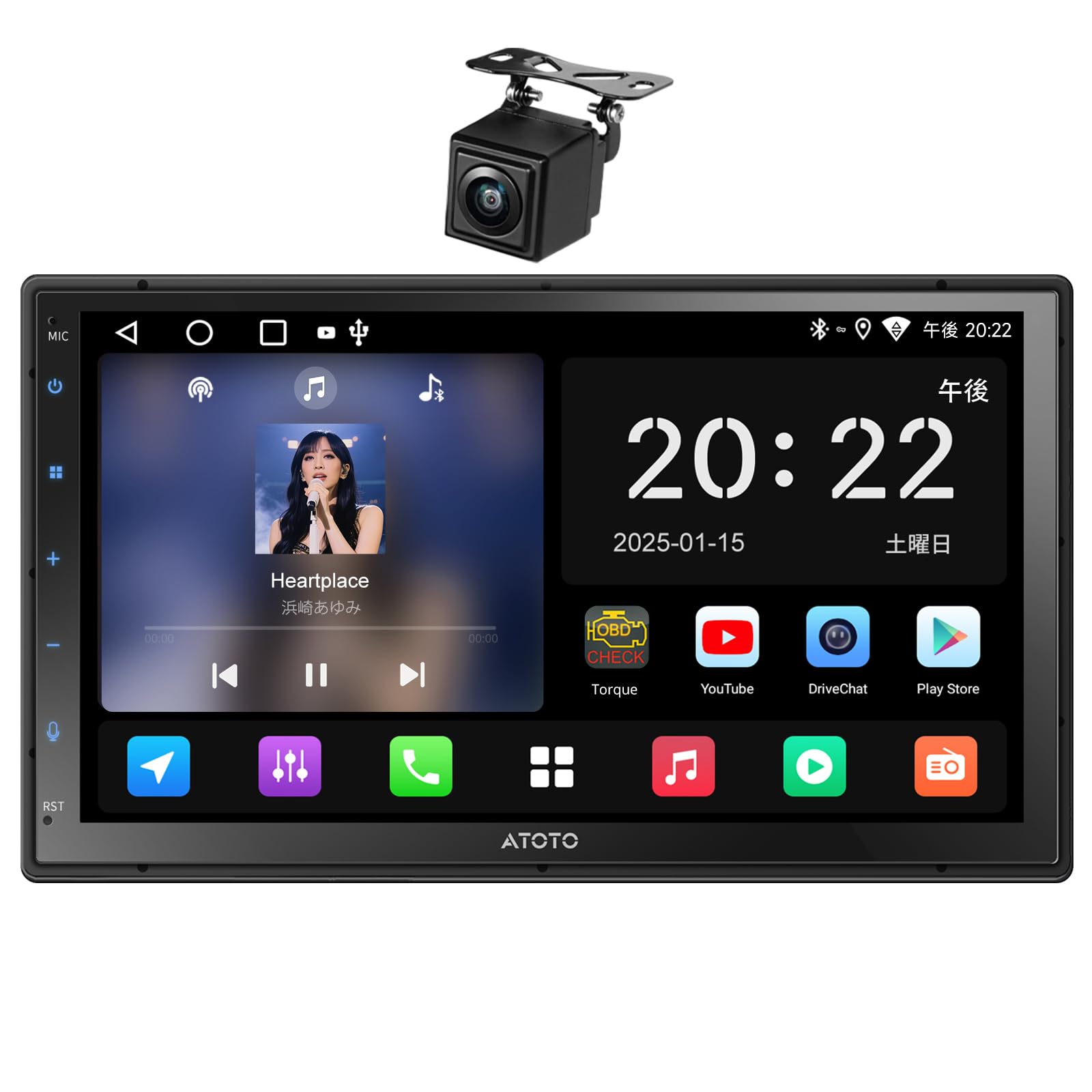 

ATOTO A5L Android 2DIN Дисплей Автомобильная Навигация 7 Беспроводной Android Auto Беспроводной GPS Камера Заднего Вида Аудио, дюйм, & CarPlay, WiFi/BT/USB Модем,