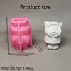 Lovely Animal Molds Cartoon Pig Silicones Mould Ornament Molds Casting Mould Craft Supplies for Home Decorations