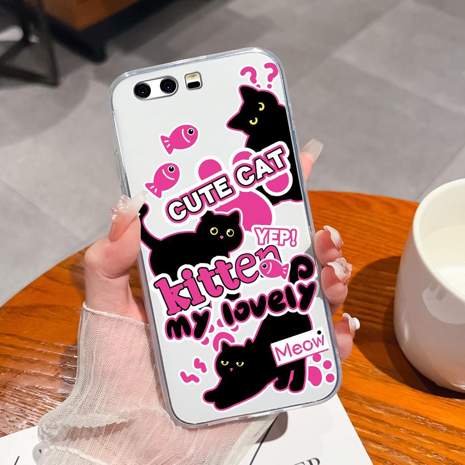 Per Huawei P10 Lite P10 Plus Custodia per Telefono Stile Casual Fantasie Silicone Morbido TPU Trasparente Leggera Copertura Per Huawei P 10+ Funda
