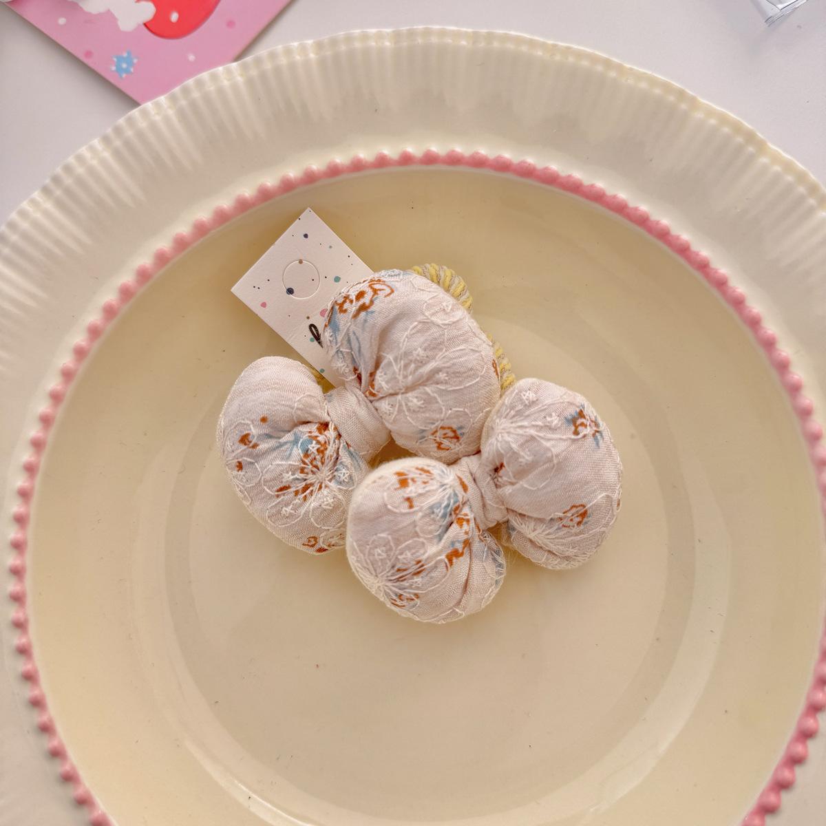 

2pcs Elastic Hair Bands Baby Girls Hair Rope Ties Rubber Bands Cute Bow Flower Scrunchies Ponytail Holder Kids Hair Accessories