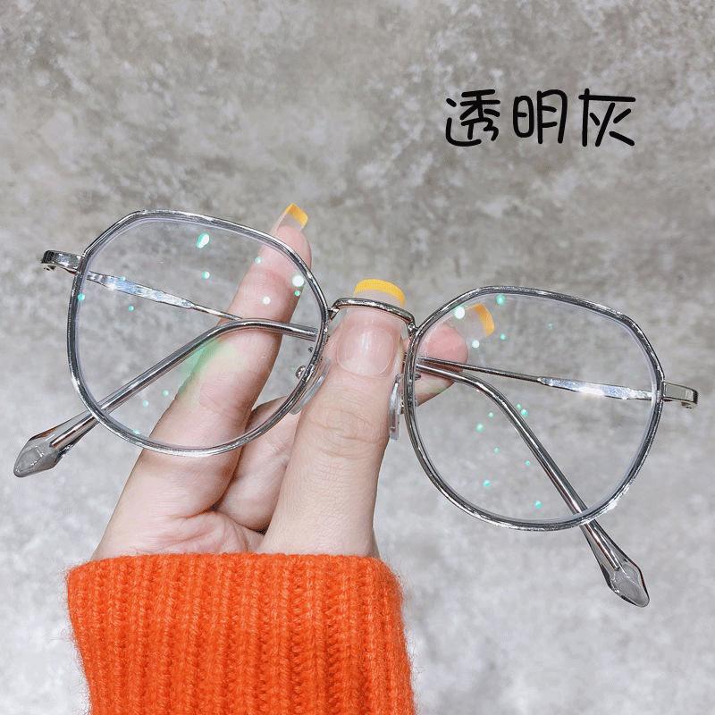 Myopia Glasses Women Round Nearsighted Eyewear with Minus Degree Finished Diopter Vision Correction