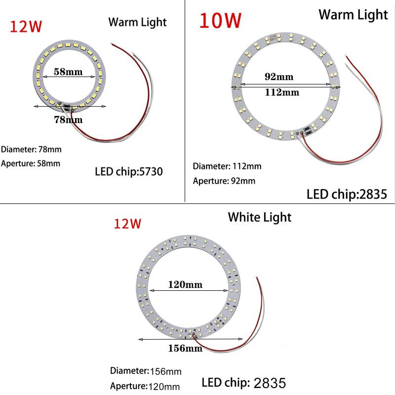 3pcs 5V 3W 5w 10w 30w LED Chip Bead Yellow Warm White Lamp Night Lights Wire Board Bulb Round Transformation Source 32MM 50mm 14mm