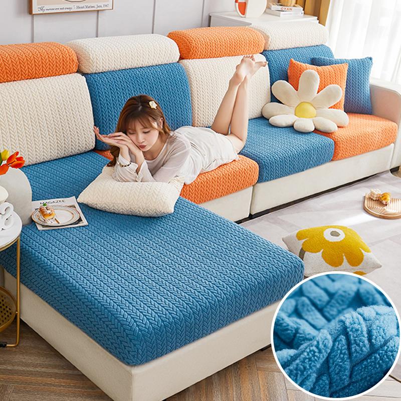 Husă de pernă pentru scaune de canapea jacquard groasă Husă elastică pentru canapea secțională în formă de L Husă pentru canapea de colț de lux Animale de companie