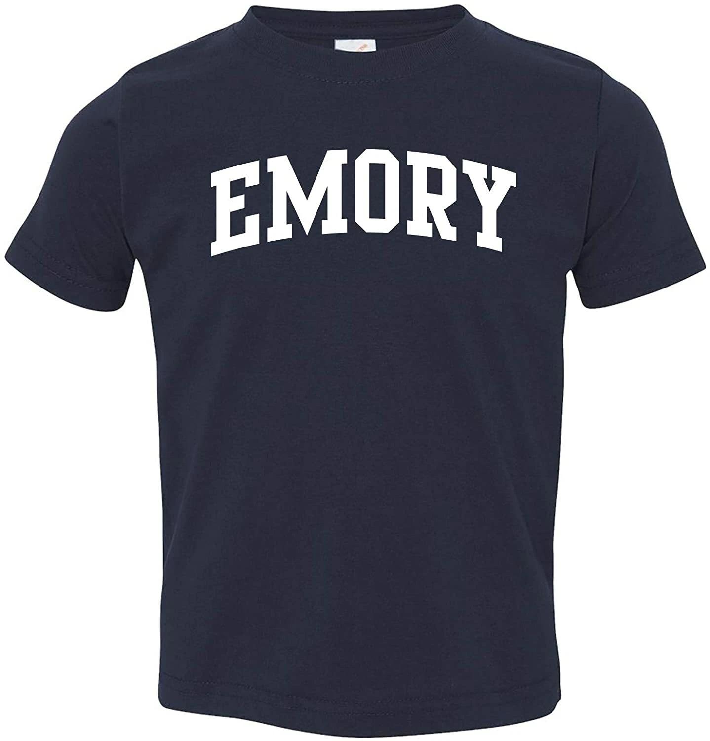 Emory Eagles Arch Logo University Team Sports Toddler T-Shirt - Navy L