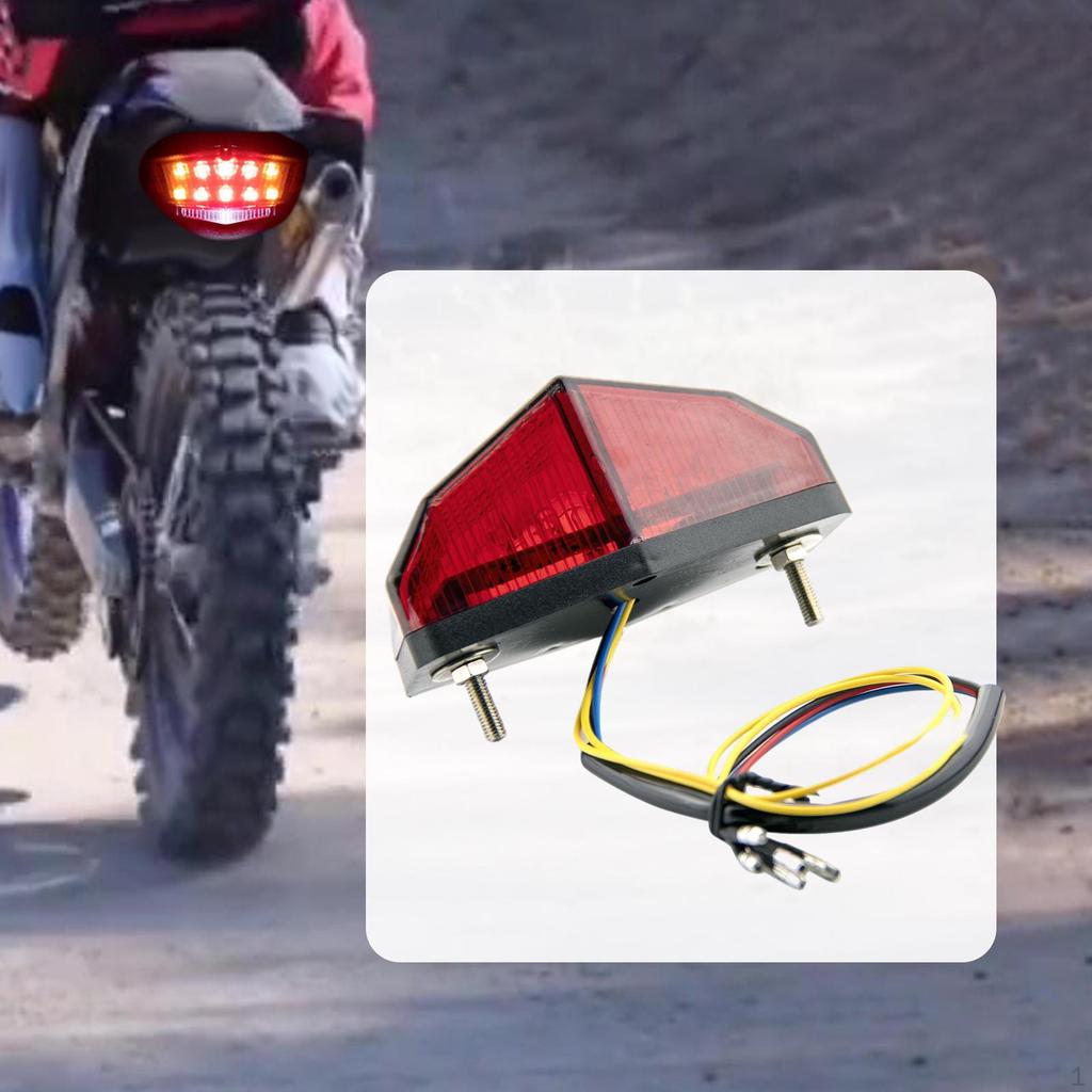 Motorcycle Back Light LED Warning Lamp Taillight Easy to Install Repair Parts Tail Brake Turn