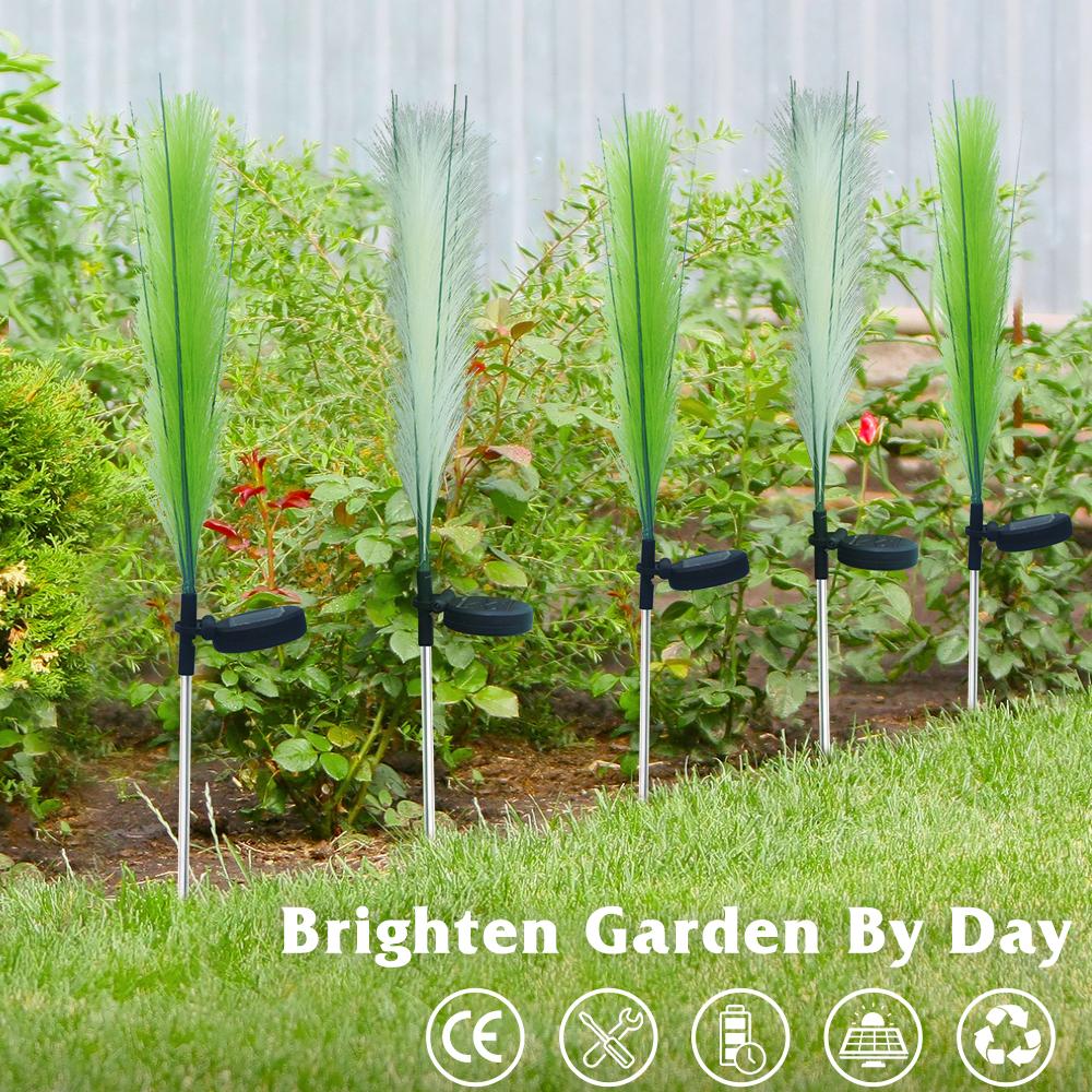 LED Solar Reed Lamp Garden Landscape Light Outdoor Waterproof Lawn Light Yard Christmas Decoration Path Lighting Decoration