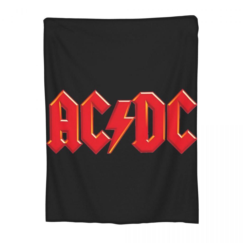AC DC Music Band Cobertores Veludo Têxtil Decoração Portátil Super Quente Cobertores para Cama Escritório Tapete Peça