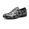 Große Größe 48 49 50 Herren Schnürschuhe aus bedrucktem Leder Trendy Casual Oxfords Stilvolle Kunstleder Partykleid Täglich Büro