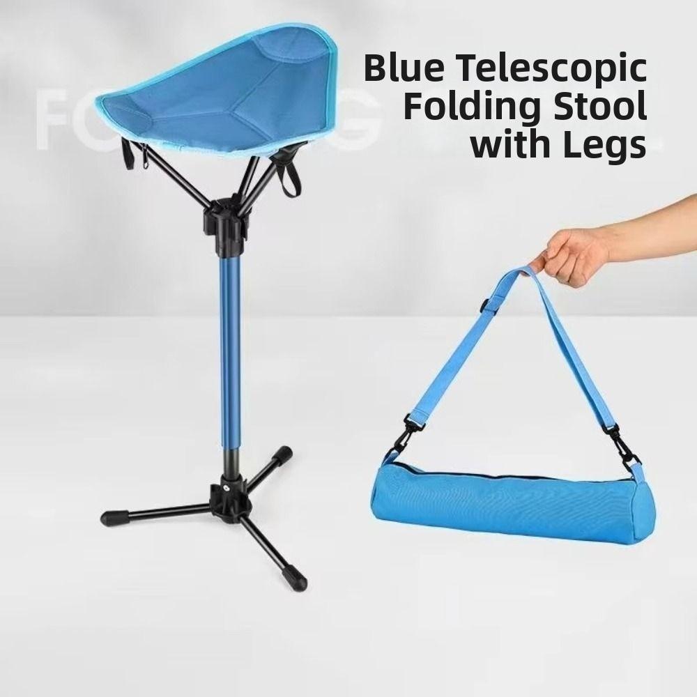 Aluminum Zinc Zinc Alloy Tripod Stool Folding Chair Stable Adjustable Hiking Chair  Travel