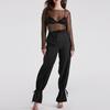 Spring/Summer Sexy Lace Mesh Top with Rhinestones and Beads for Women