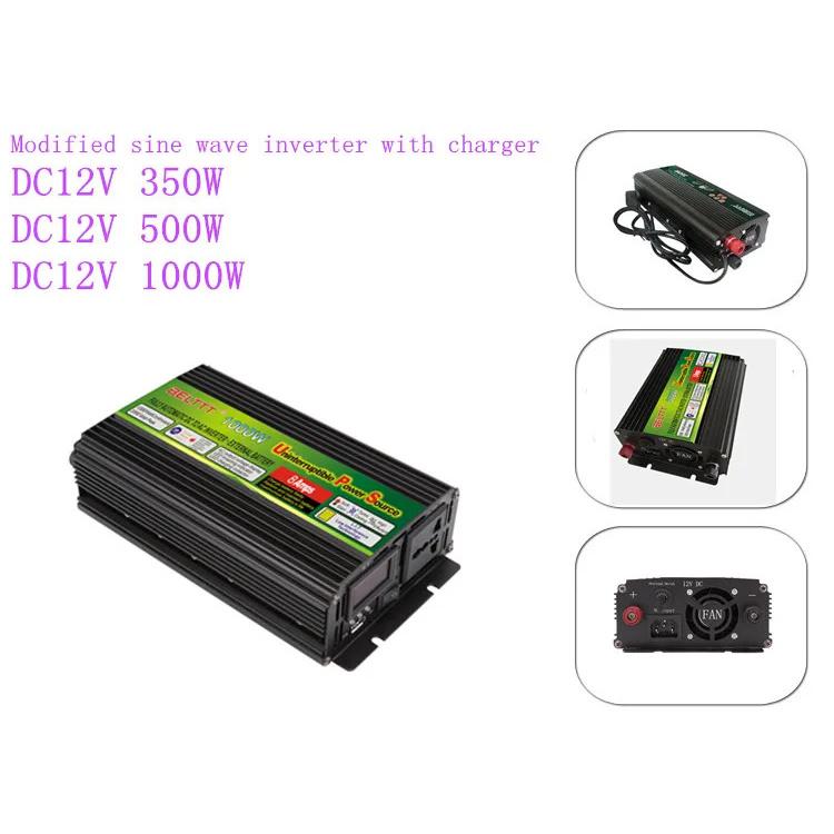 Free Shipping Dc12v To Ac 220v 230v 1000W UPS Power Inverter with Battery Charger